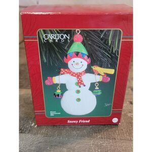 Hallmark Carlton Cards snowy friends 2000 ornament Xmas decor